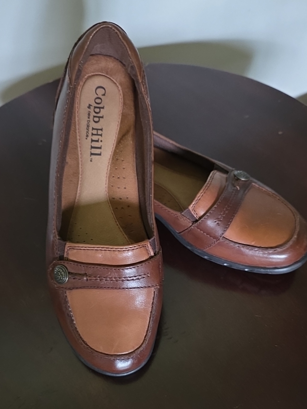 Cobb Hill by New Balance Brown Leather Slip-On Loafers